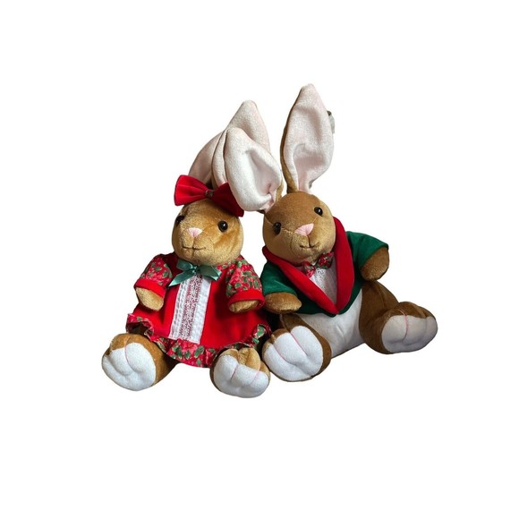 Commonwealth 1995 The Velveteen Rabbits Plush Stuffed Christmas VTG 12” - Picture 7 of 7